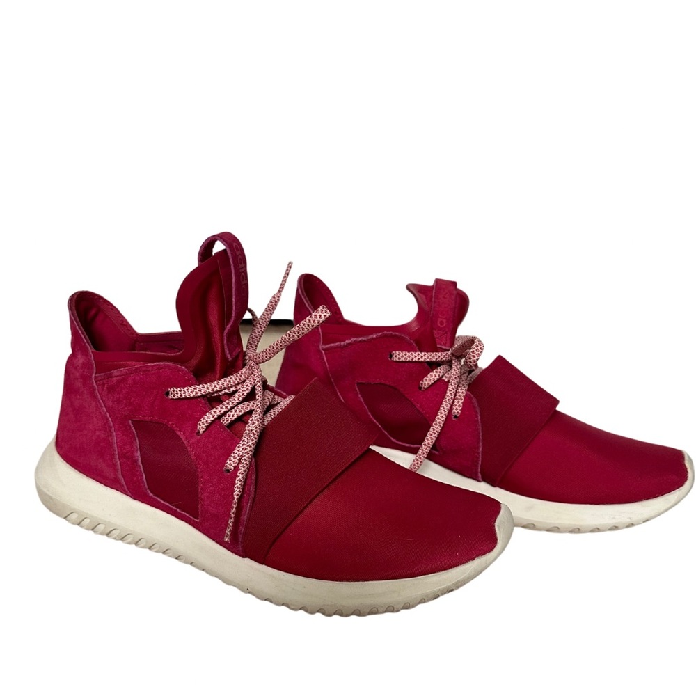 Womens Adidas Originals Tubular Defiant - Red Sneaker